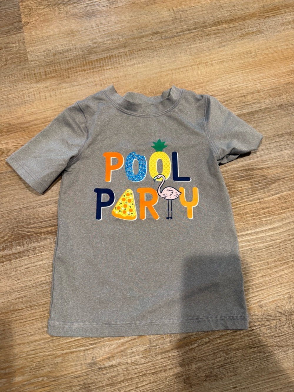 Cat & Jack Grey 'Pool Party' Rashguard Tee with Colorful Graphic